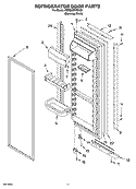 REFRIGERATOR DOOR PARTS Diagram and Parts List for KSRB22FRBX01  KitchenAid Refrigerator