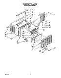 CABINET Diagram and Parts List for BHAC0600XS1  Whirlpool Air Conditioner