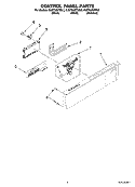 CONTROL PANEL PARTS Diagram and Parts List for KUDT03STBL2  KitchenAid Dishwasher