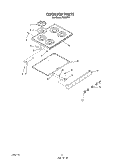 COOK TOP Diagram and Parts List for H6358W1  Roper Range