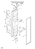 FREEZER DOOR Diagram and Parts List for TS22AQXGN01  Whirlpool Refrigerator