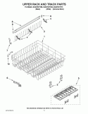 UPPER RACK AND TRACK PARTS Diagram and Parts List for GU2475XTVB2  Whirlpool Dishwasher