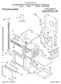 OVEN, LITERATURE Diagram and Parts List for KEMS307GWH3  KitchenAid Microwave Oven Combo