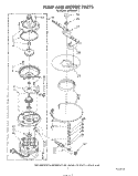 PUMP AND MOTOR Diagram and Parts List for DU1099XT1  Whirlpool Dishwasher