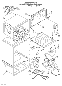 LINER Diagram and Parts List for ET8MTMXKQ00  Whirlpool Refrigerator