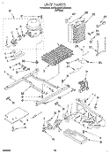 UNIT Diagram and Parts List for 3VED29DQBW00  Whirlpool Refrigerator