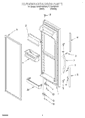 REFRIGERATOR DOOR Diagram and Parts List for 7ED22PQXFW01  Whirlpool Refrigerator