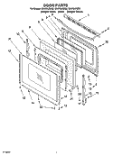 DOOR PARTS Diagram and Parts List for GS470LEMQ2  Whirlpool Range