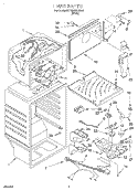 LINER Diagram and Parts List for RT18EKREW02  Roper Refrigerator