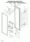 REFRIGERATOR DOOR PARTS Diagram and Parts List for GC5NHAXVB01  Whirlpool Refrigerator