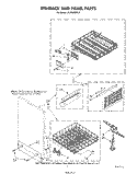 DISHRACK AND PANEL Diagram and Parts List for DU7500XR2  Whirlpool Dishwasher