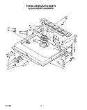 DOOR AND LATCH Diagram and Parts List for KUDB220T3  KitchenAid Dishwasher