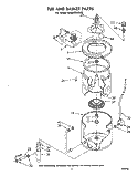 TUB AND BASKET Diagram and Parts List for LA6800XMW0  Whirlpool Washer