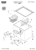 SECTION Diagram and Parts List for RH1000REW06  Roper Freezer