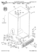 CABINET, LITERATURE Diagram and Parts List for GD25DFXFB02  Whirlpool Refrigerator