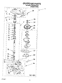 GEARCASE PARTS Diagram and Parts List for 7MLSC9545JQ4  Whirlpool Washer