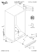 CABINET, LITERATURE Diagram and Parts List for EV200FXGW02  Whirlpool Freezer