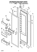 Part Location Diagram of 2005015 Whirlpool Top Door Trim - White