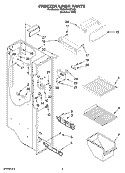 Part Location Diagram of W10180062 Whirlpool Cover, Ice Maker