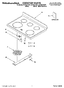 COOKTOP PARTS Diagram and Parts List for KERI201PBL1  KitchenAid Range