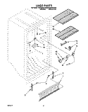 LINER Diagram and Parts List for EV200NXAN00  Whirlpool Freezer