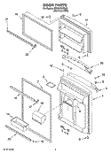 DOOR PARTS Diagram and Parts List for ER2MHKXPL05  Whirlpool Refrigerator