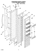 FREEZER DOOR Diagram and Parts List for KSSC42FKB01  KitchenAid Refrigerator