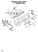 CONTROL PANEL PARTS Diagram and Parts List for KAWS750LT1  KitchenAid Washer
