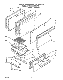 DOOR AND BROILER Diagram and Parts List for SF3000EYN1  Whirlpool Range