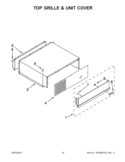 TOP GRILLE & UNIT COVER Diagram and Parts List for KSSC42FTS17  KitchenAid Refrigerator