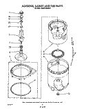 AGITATOR, BASKET AND TUB Diagram and Parts List for KAWE460WAL1  KitchenAid Washer