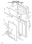 DOOR Diagram and Parts List for ET8CHMXKT02  Whirlpool Refrigerator
