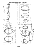 AGITATOR, BASKET AND TUB Diagram and Parts List for LA6053XTF0  Whirlpool Washer