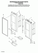 REFRIGERATOR DOOR PARTS Diagram and Parts List for IX5HHEXVS00  Whirlpool Refrigerator