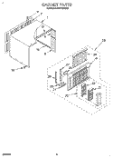 Part Location Diagram of 1156956 Whirlpool Cabinet Asy.