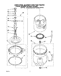 AGITATOR, BASKET AND TUB Diagram and Parts List for LSN7233BN0  Whirlpool Washer