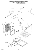LOWER UNIT AND TUBE PARTS Diagram and Parts List for KSSS36FMX02  KitchenAid Refrigerator
