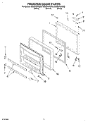 FREEZER DOOR Diagram and Parts List for GB2SHKXKQ00  Whirlpool Refrigerator