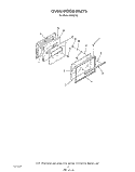 OVEN DOOR Diagram and Parts List for D5257X2  Roper Range