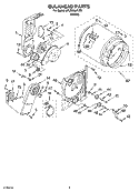 BULKHEAD PARTS, OPTIONAL PARTS (NOT INCLUDED) Diagram and Parts List for 4PLEC8647JT3  Whirlpool Dryer