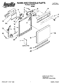 FRAME AND CONSOLE PARTS Diagram and Parts List for IPC25050  Inglis Dishwasher