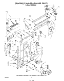CONTROLS AND REAR PANEL Diagram and Parts List for LA3400XSW1  Whirlpool Washer