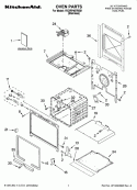 OVEN PARTS Diagram and Parts List for YKDRP467RS01  KitchenAid Range