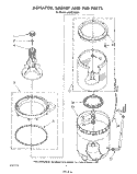 AGITATOR, BASKET AND TUB Diagram and Parts List for LA6053XSW1  Whirlpool Washer