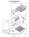 DISHRACK AND PANEL Diagram and Parts List for DU9700XR8  Whirlpool Dishwasher