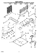 UNIT PARTS Diagram and Parts List for KTRA19EMBL00  KitchenAid Refrigerator