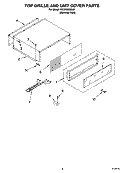 TOP GRILLE AND UNIT COVER PARTS Diagram and Parts List for KSSP36QMS01  KitchenAid Refrigerator