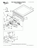 TOP AND CONSOLE PARTS Diagram and Parts List for WED9610XW0  Whirlpool Dryer