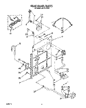 REAR PANEL Diagram and Parts List for CA2751XWW1  Whirlpool Washer
