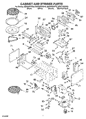 CABINET AND STIRRER Diagram and Parts List for KEMC308KSS0  KitchenAid Microwave Oven Combo